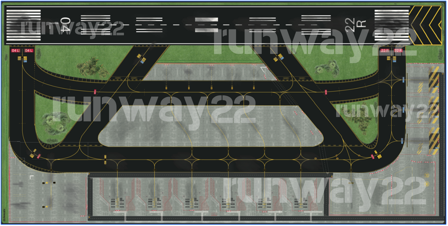 Flughafen / Airport Matte, 2x1 Meter! 1:500 FULLSIZE-DIORAMA