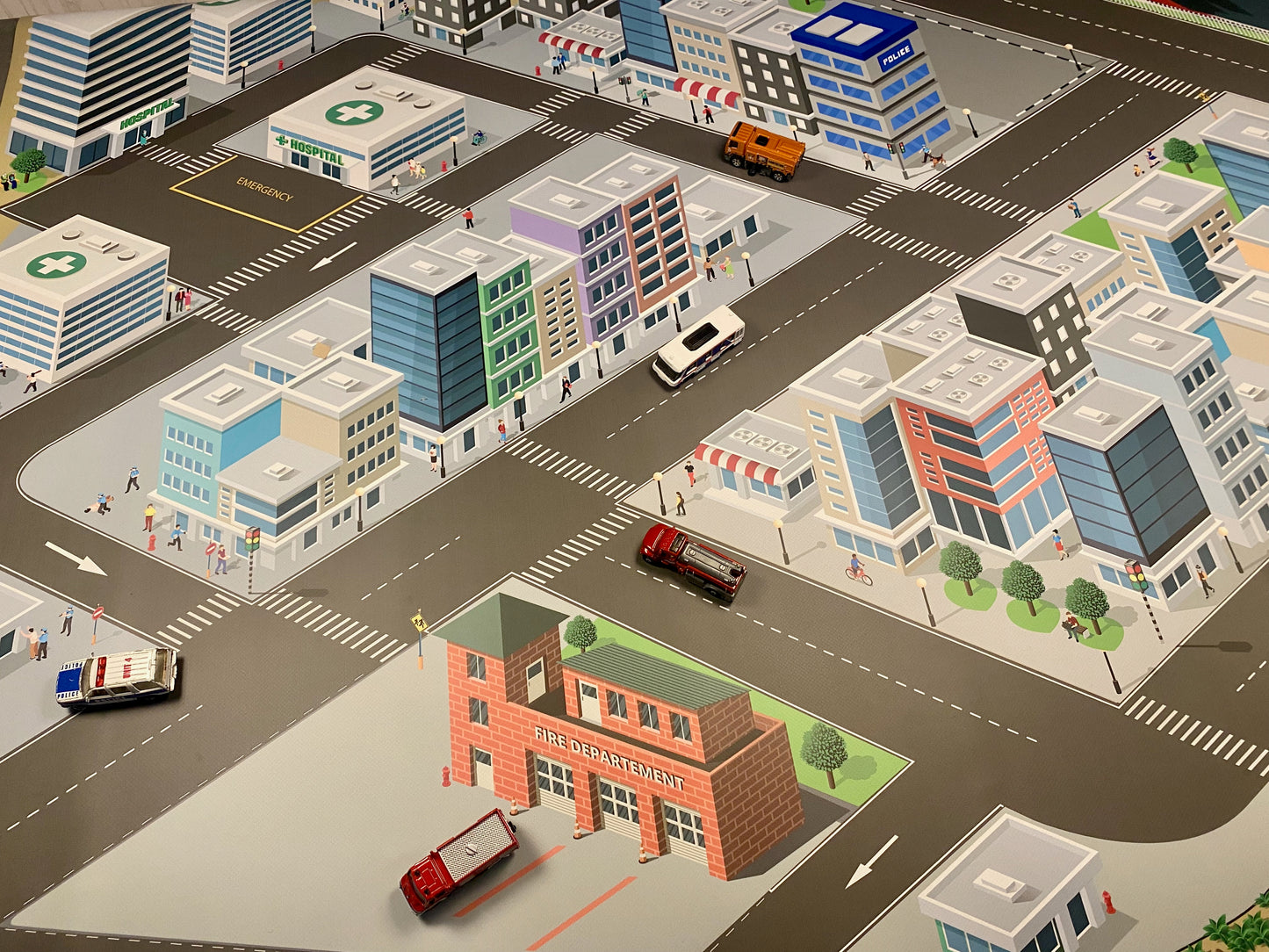 Cars! Riesige Spielmatte - z.B. für Matchbox, Hot Wheels, Siku 2x1m! Realistisch