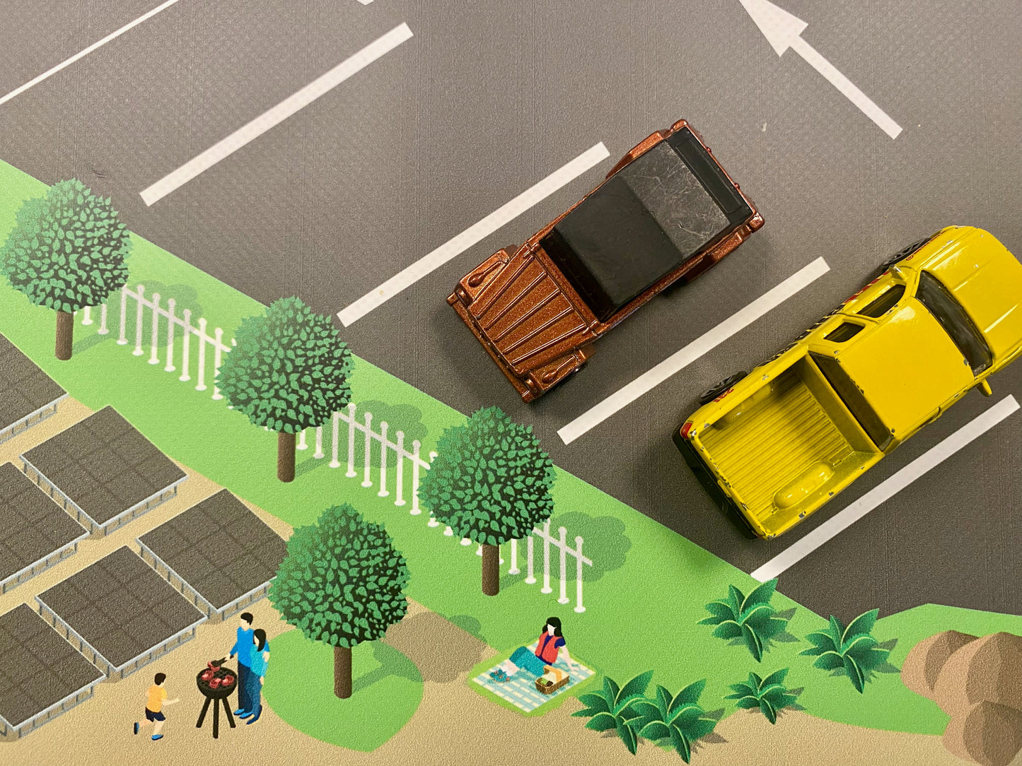 Cars! Riesige Spielmatte - z.B. für Matchbox, Hot Wheels, Siku 2x1m! Realistisch