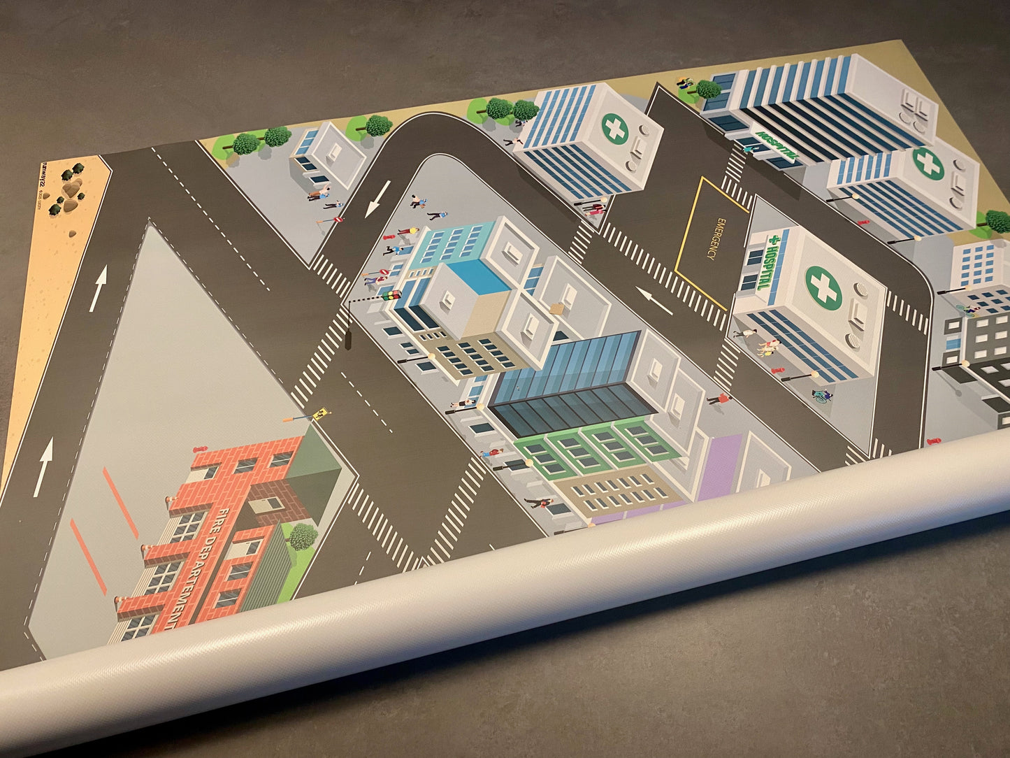 Cars! Riesige Spielmatte - z.B. für Matchbox, Hot Wheels, Siku 2x1m! Realistisch